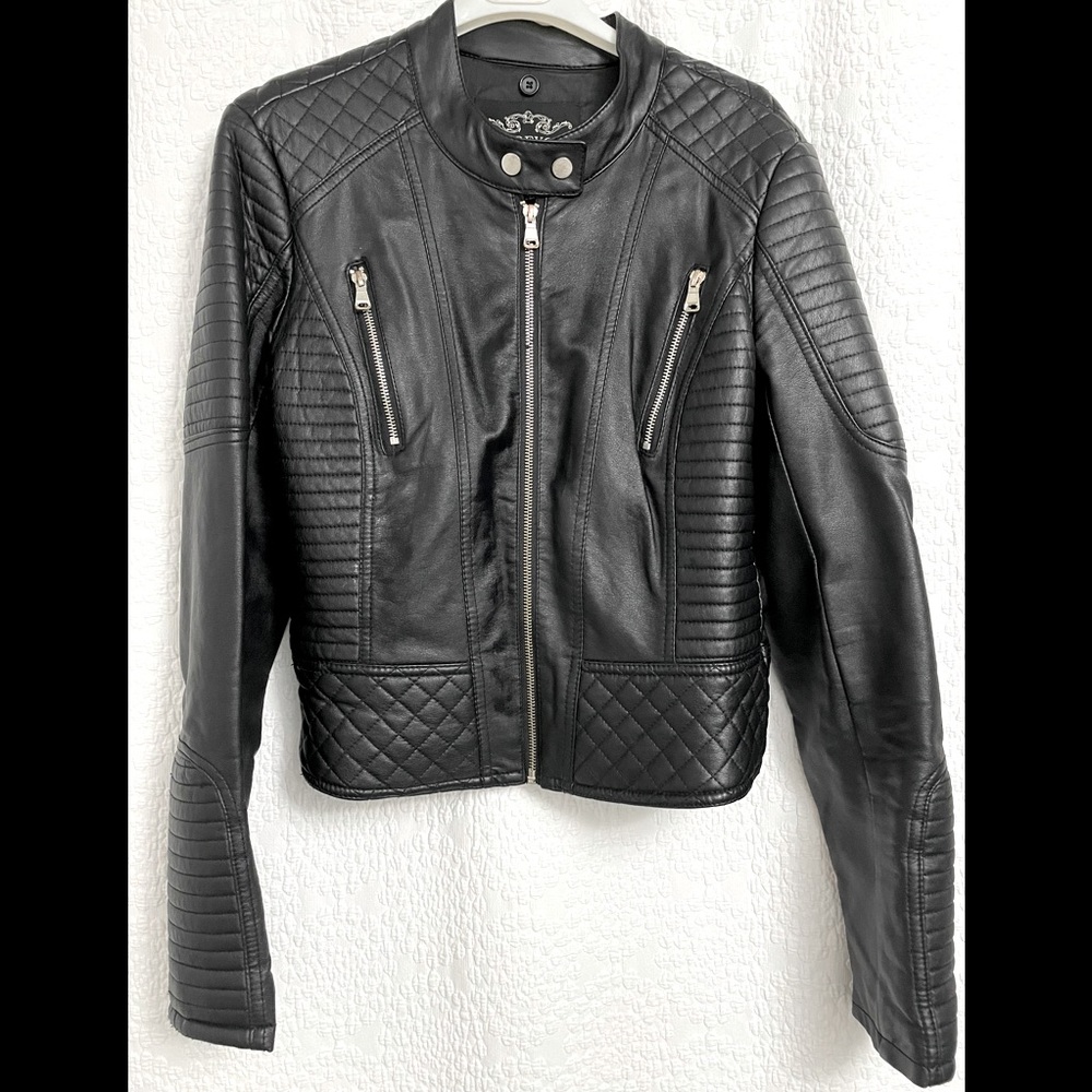 Trevo Faux Leather Quilted Jacket - Women’s Large